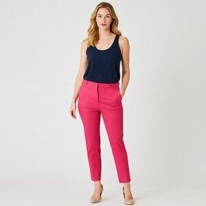 EUC Talbots Pink Pants Size 8 Side Slit Hem/Pockets